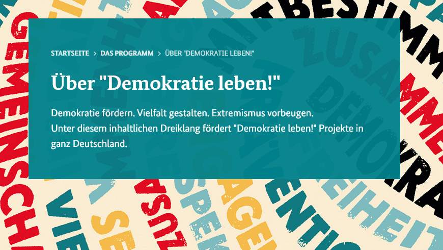 „Demokratie leben“ - Förderprogramm