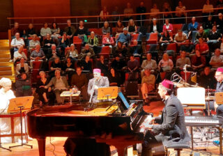 Das Quartett Nasmāt Carthage während der Arabic Music Days im Pierre Boulez Saal