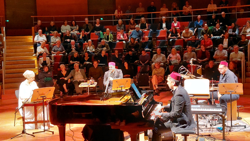 Das Quartett Nasmāt Carthage während der Arabic Music Days im Pierre Boulez Saal